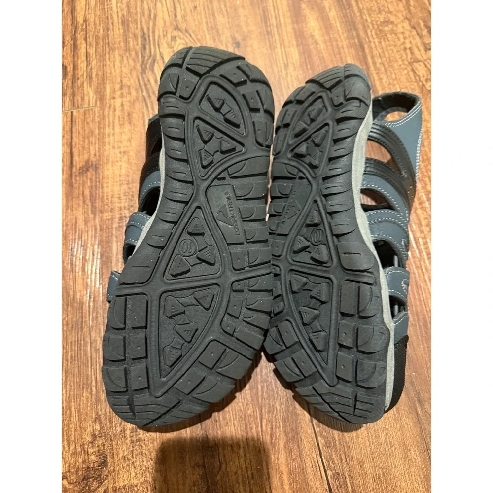 Ozark Trail Mens Fisherman‎ Sandals Blue Gray Water Sport Outdoor Size 10 Hiking